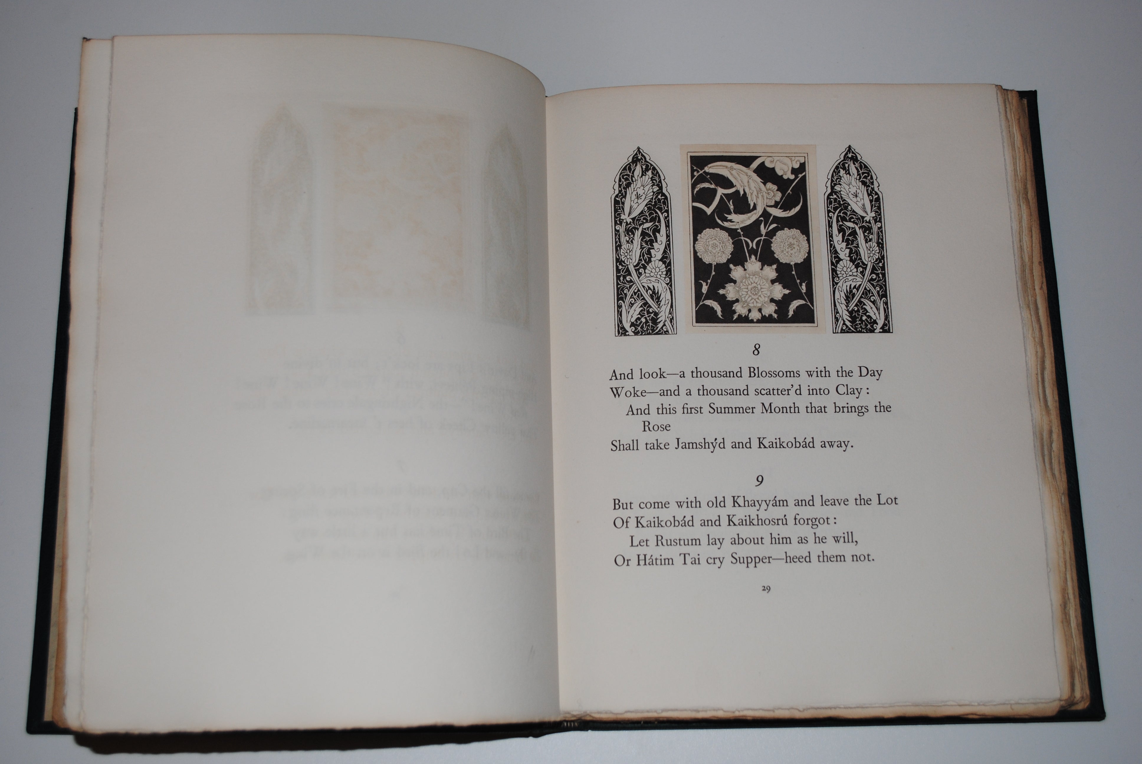 The Rubaiyat of Omar Khayyam, the First and Fourth Renderings in English Verse by Edward Fitzgerald illustrated by Willy Pogany ~ No 578 of 750 copies signed by the illustrator