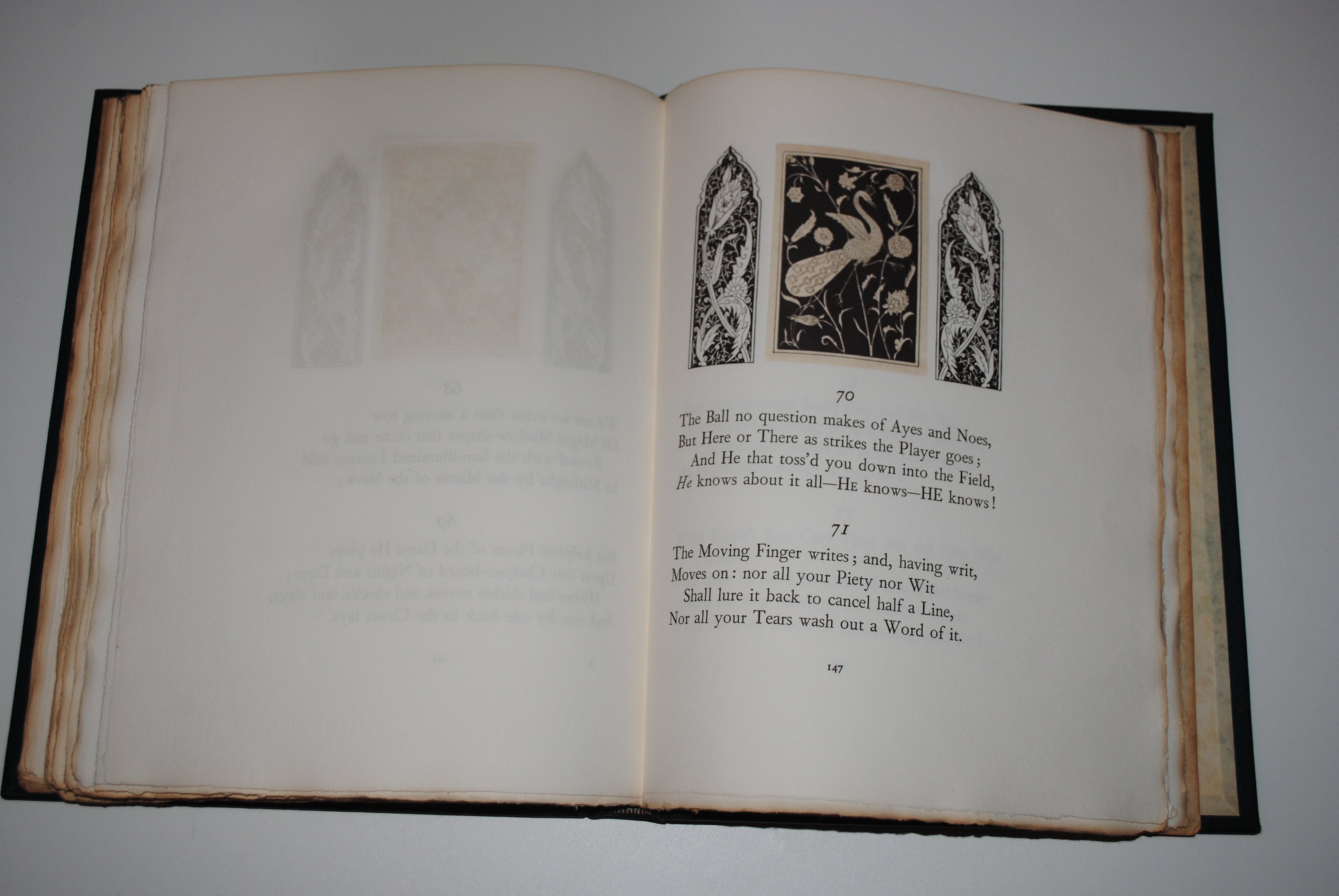 The Rubaiyat of Omar Khayyam, the First and Fourth Renderings in English Verse by Edward Fitzgerald illustrated by Willy Pogany ~ No 578 of 750 copies signed by the illustrator