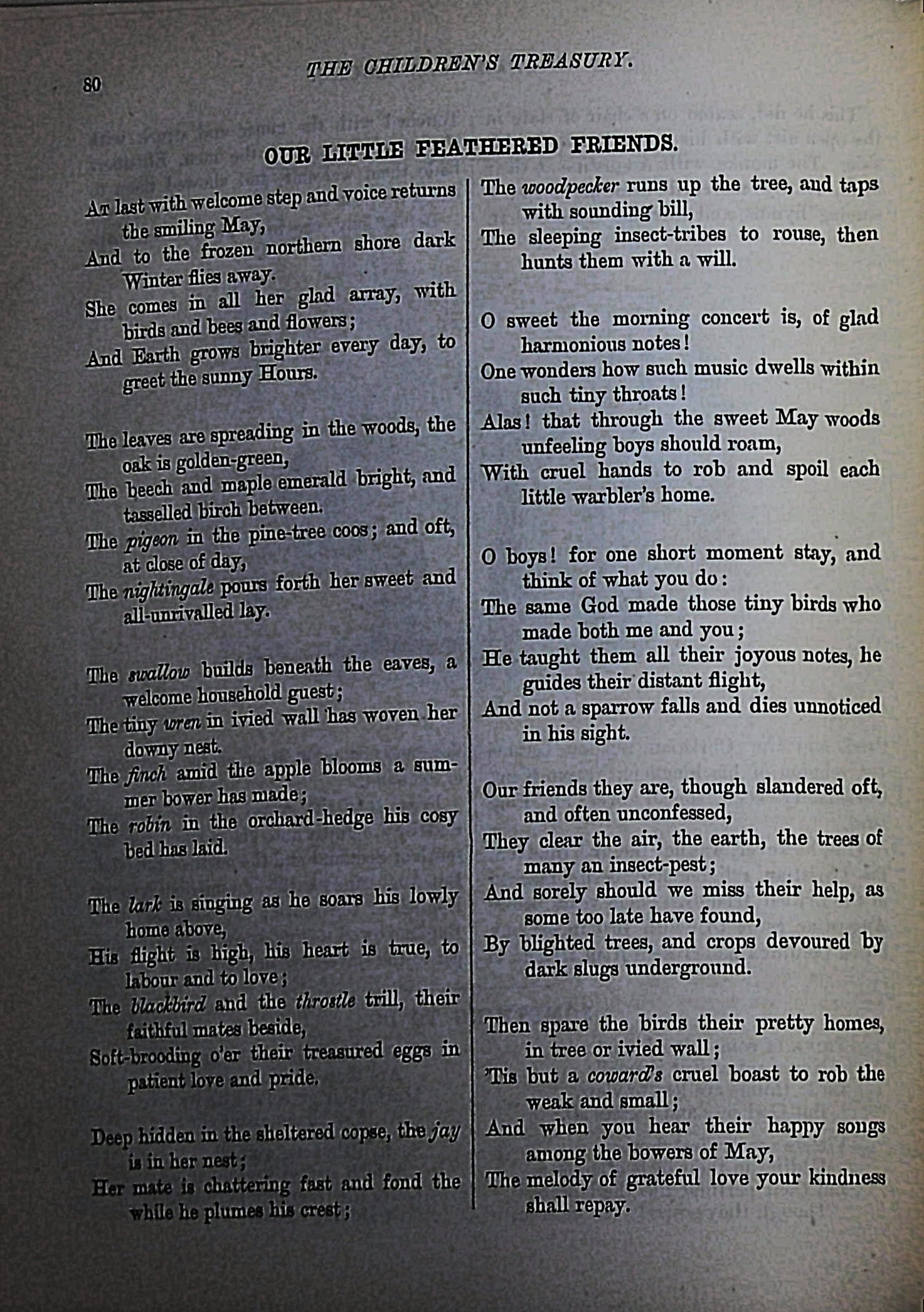 The Childrens Treasury of  Pictures and stories ~ 1883