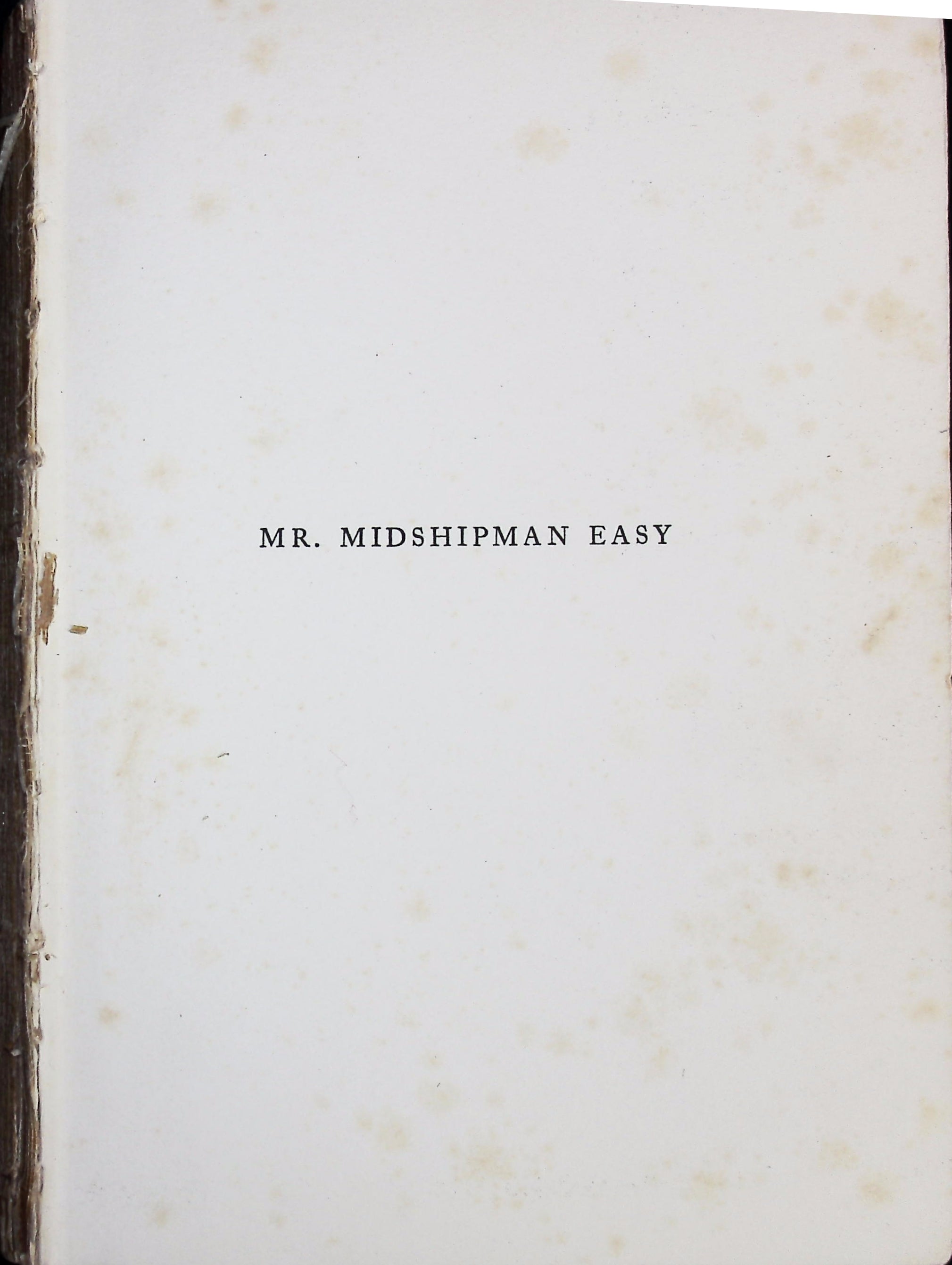 Mr Midshipman Easy