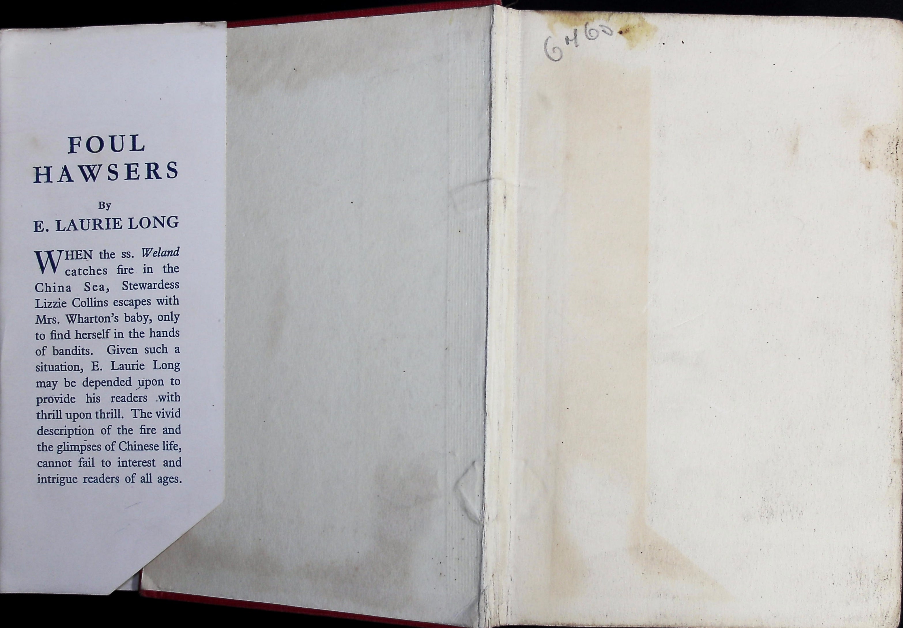 Foul Hawsers by E. Laurie Long (First Edition)