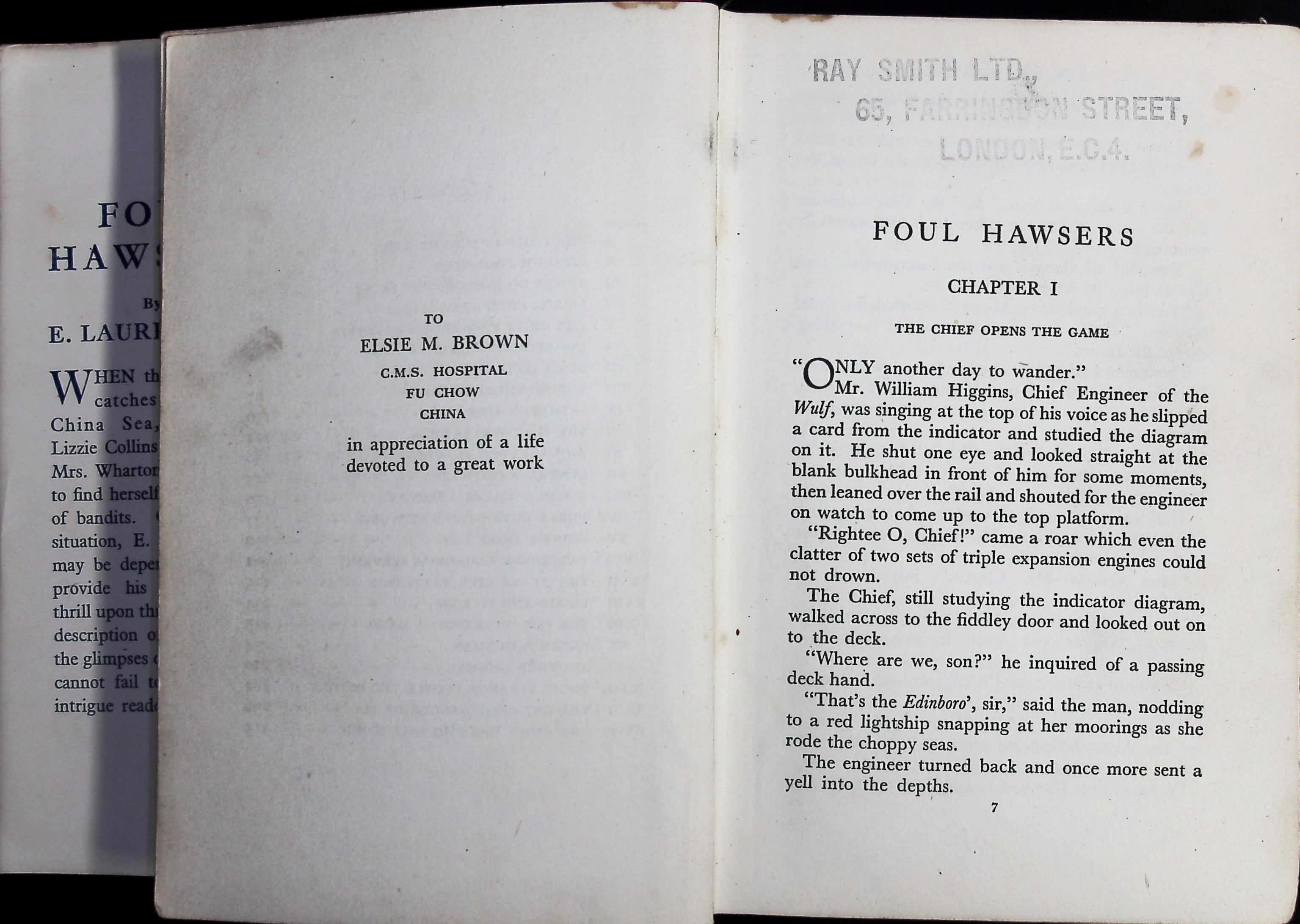 Foul Hawsers by E. Laurie Long (First Edition)