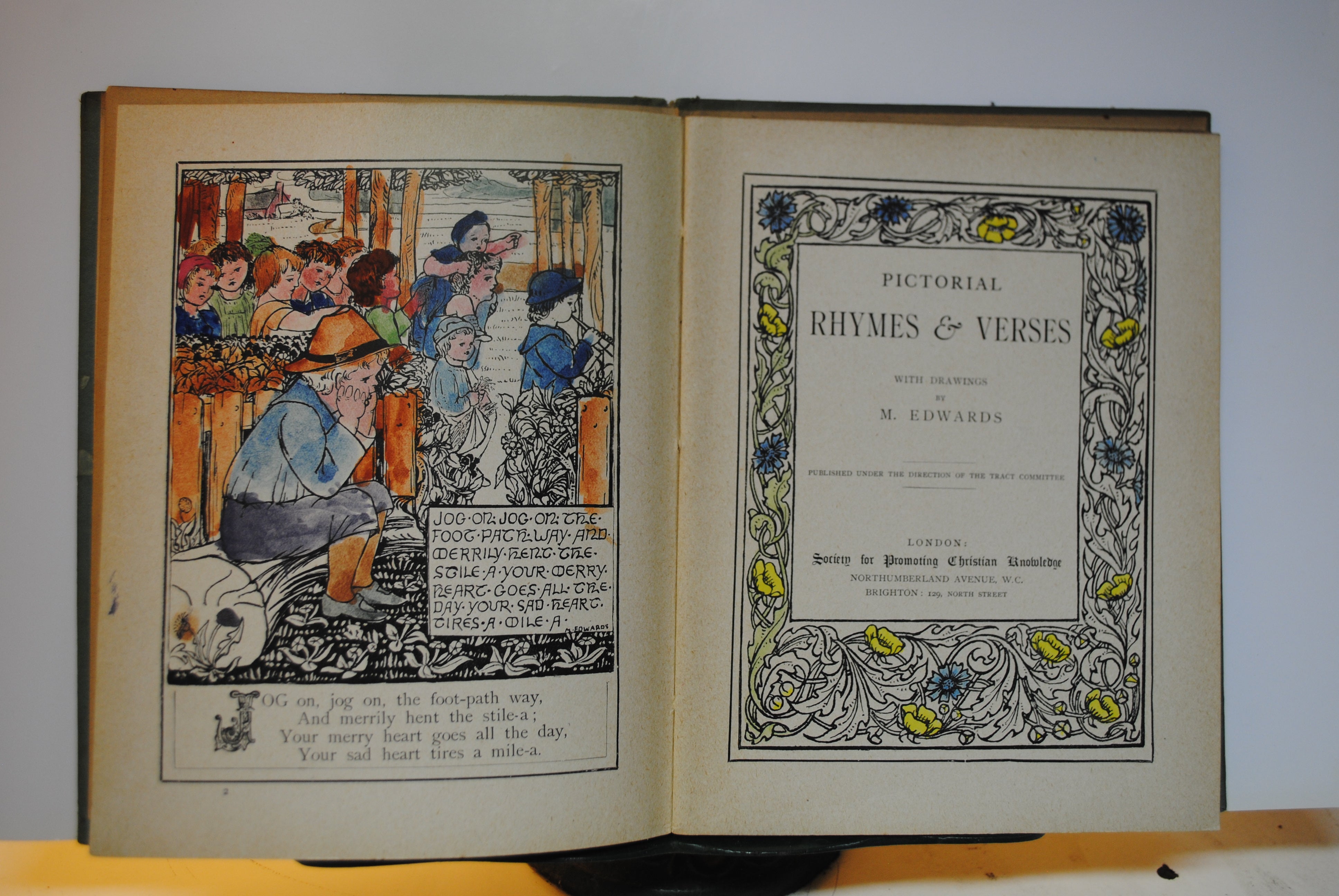 Pictorial Rhymes and Verses, with drawings by M Edwards