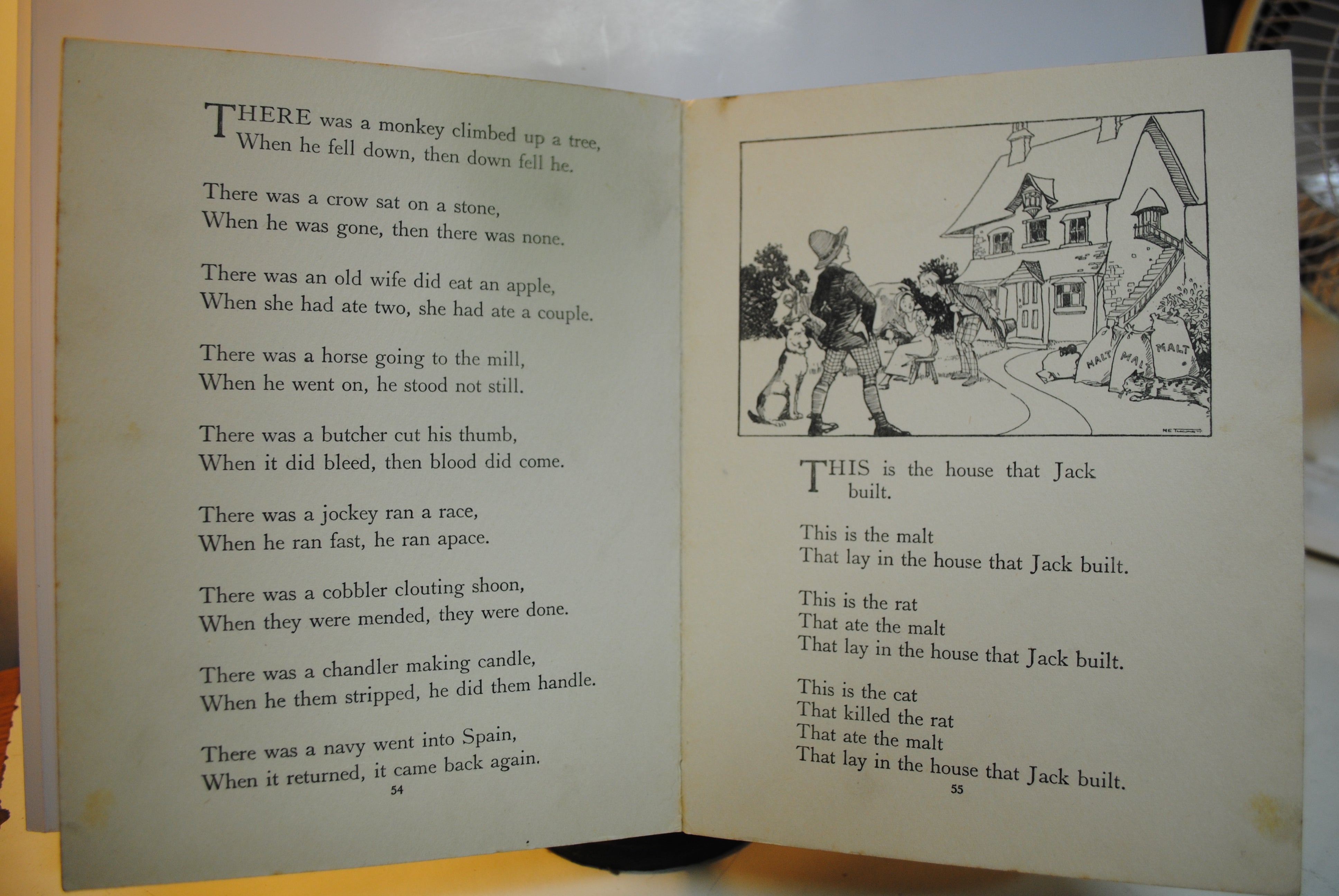 Nursery Rhymes Hardback mono and colour pages