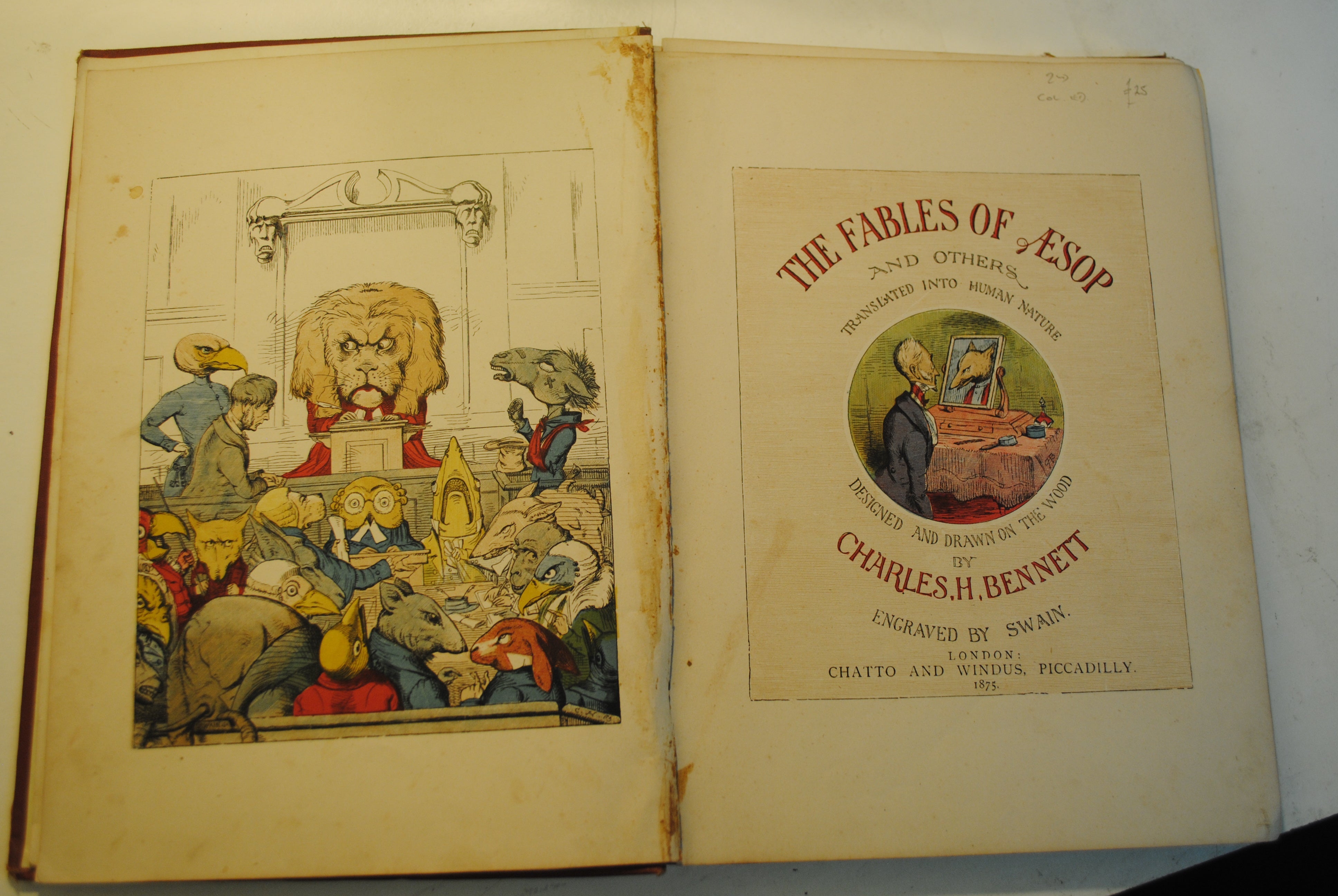 The Fables of Aesop and Others (Translated into Human Nature) colour pages